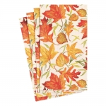 Woodland Leaves Paper Guest Towel Napkins in Ivory 